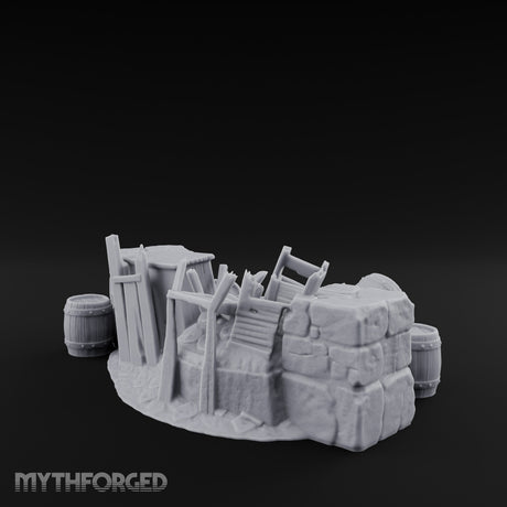 Toppled Chair-Strewn Tavern Wreckage Pile Miniature for Dungeons and Dragons, Pathfinder or other TTRPGs