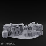 Toppled Chair-Strewn Tavern Wreckage Pile Miniature for Dungeons and Dragons, Pathfinder or other TTRPGs
