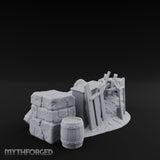 Toppled Chair-Strewn Tavern Wreckage Pile Miniature for Dungeons and Dragons, Pathfinder or other TTRPGs