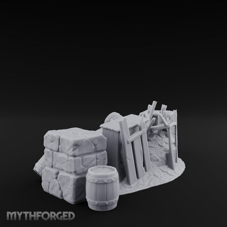 Toppled Chair-Strewn Tavern Wreckage Pile Miniature for Dungeons and Dragons, Pathfinder or other TTRPGs