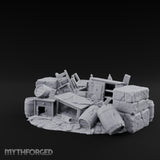 Toppled Chair-Strewn Tavern Wreckage Pile Miniature for Dungeons and Dragons, Pathfinder or other TTRPGs
