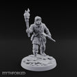 Torch Aloft Rifle Gripping Human Watchman Miniature for Dungeons and Dragons, Pathfinder or other TTRPGs
