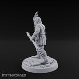Torch Aloft Rifle Gripping Human Watchman Miniature for Dungeons and Dragons, Pathfinder or other TTRPGs