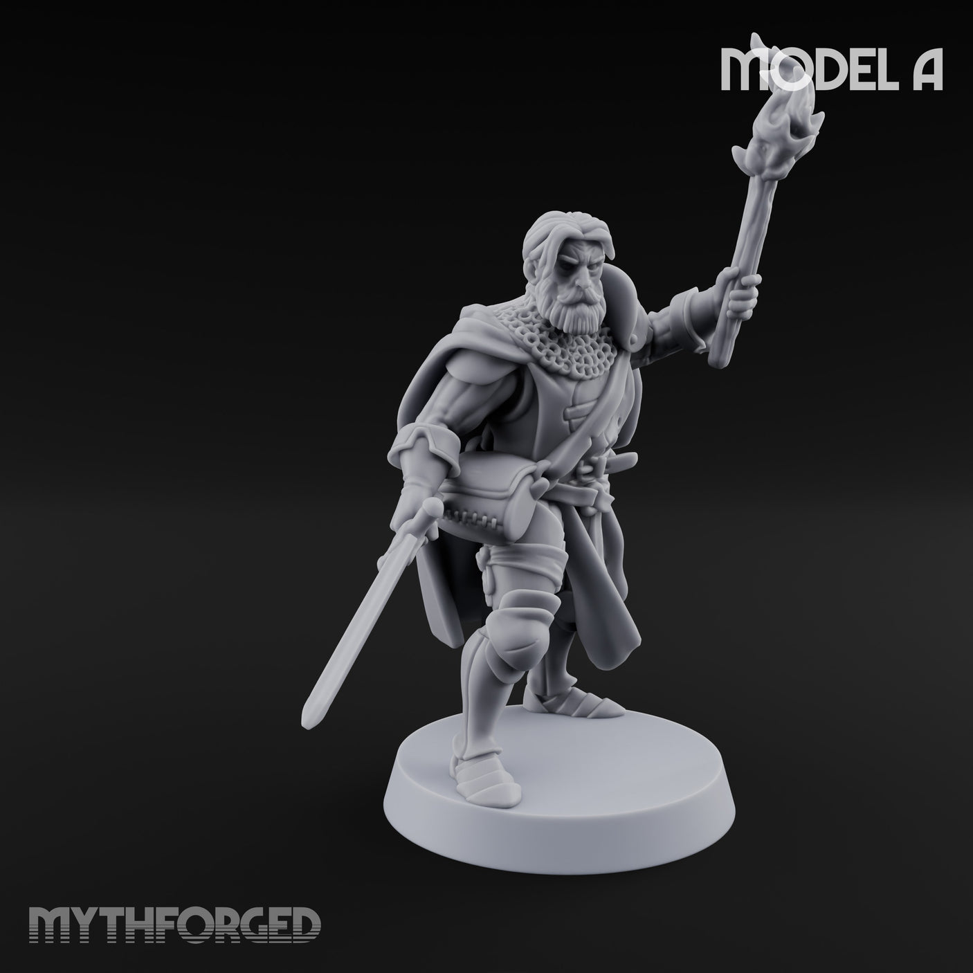Torch And Map Bearing Tomb Raider A Miniature for Dungeons and Dragons, Pathfinder or other TTRPGs