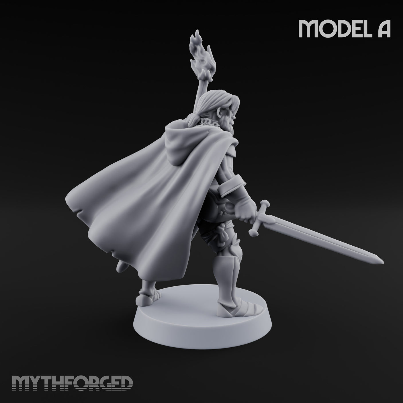 Torch And Map Bearing Tomb Raider A Miniature for Dungeons and Dragons, Pathfinder or other TTRPGs