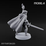 Torch And Map Bearing Tomb Raider A Miniature for Dungeons and Dragons, Pathfinder or other TTRPGs