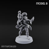 Torch And Map Bearing Tomb Raider B Miniature for Dungeons and Dragons, Pathfinder or other TTRPGs