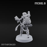 Torch And Map Bearing Tomb Raider B Miniature for Dungeons and Dragons, Pathfinder or other TTRPGs