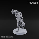 Torch And Map Bearing Tomb Raider B Miniature for Dungeons and Dragons, Pathfinder or other TTRPGs