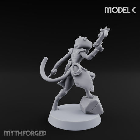 Torch And Map Bearing Tomb Raider C Miniature for Dungeons and Dragons, Pathfinder or other TTRPGs