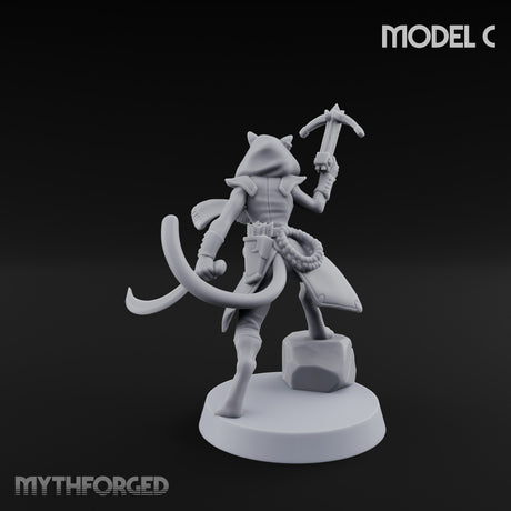 Torch And Map Bearing Tomb Raider C Miniature for Dungeons and Dragons, Pathfinder or other TTRPGs