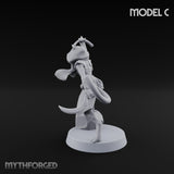 Torch And Map Bearing Tomb Raider C Miniature for Dungeons and Dragons, Pathfinder or other TTRPGs
