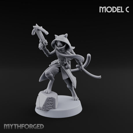 Torch And Map Bearing Tomb Raider C Miniature for Dungeons and Dragons, Pathfinder or other TTRPGs