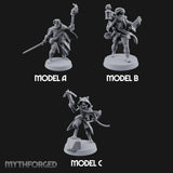Torch And Map Bearing Tomb Raiders Miniature for Dungeons and Dragons, Pathfinder or other TTRPGs