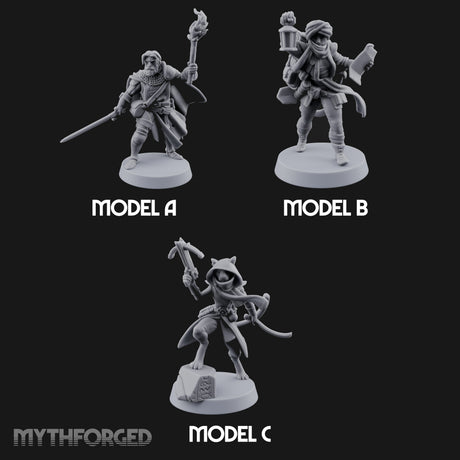 Torch And Map Bearing Tomb Raiders Miniature for Dungeons and Dragons, Pathfinder or other TTRPGs