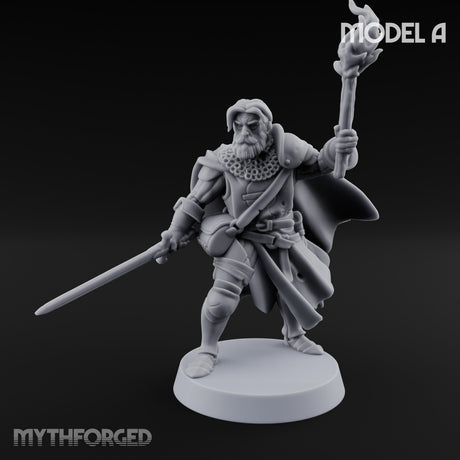 Torch And Map Bearing Tomb Raiders Miniature for Dungeons and Dragons, Pathfinder or other TTRPGs