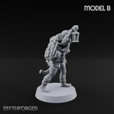 Torch And Map Bearing Tomb Raiders Miniature for Dungeons and Dragons, Pathfinder or other TTRPGs