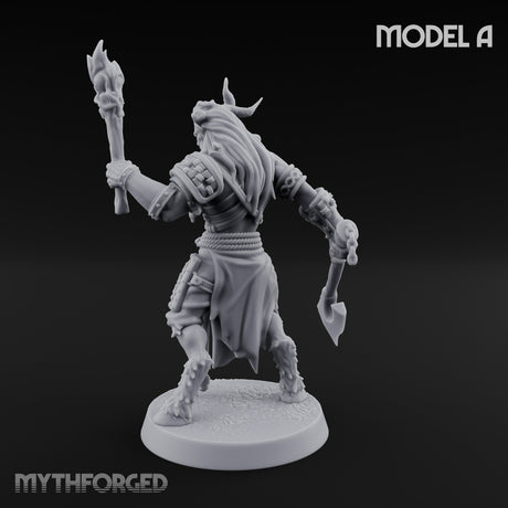 Torch Axe Bearing Saytr Barbarian Shaman A gallery 6