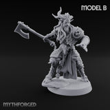 Torch Axe Bearing Saytr Barbarian Shaman B Miniature for Dungeons and Dragons, Pathfinder or other TTRPGs