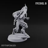 Torch Axe Bearing Saytr Barbarian Shaman B Miniature for Dungeons and Dragons, Pathfinder or other TTRPGs
