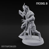 Torch Axe Bearing Saytr Barbarian Shaman B Miniature for Dungeons and Dragons, Pathfinder or other TTRPGs