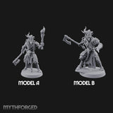 Torch Axe Bearing Saytr Barbarian Shamans Miniature for Dungeons and Dragons, Pathfinder or other TTRPGs