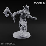 Torch Axe Bearing Saytr Barbarian Shamans Miniature for Dungeons and Dragons, Pathfinder or other TTRPGs