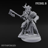 Torch Axe Bearing Saytr Barbarian Shamans Miniature for Dungeons and Dragons, Pathfinder or other TTRPGs