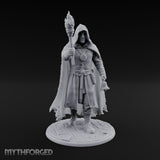 Torch Bearing Bell Ringing Human Cultist Miniature for Dungeons and Dragons, Pathfinder or other TTRPGs