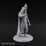 Torch Bearing Bell Ringing Human Cultist Miniature for Dungeons and Dragons, Pathfinder or other TTRPGs