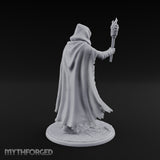 Torch Bearing Bell Ringing Human Cultist Miniature for Dungeons and Dragons, Pathfinder or other TTRPGs