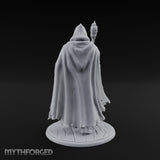 Torch Bearing Bell Ringing Human Cultist Miniature for Dungeons and Dragons, Pathfinder or other TTRPGs