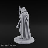 Torch Bearing Bell Ringing Human Cultist Miniature for Dungeons and Dragons, Pathfinder or other TTRPGs