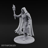 Torch Bearing Bell Ringing Human Cultist Miniature for Dungeons and Dragons, Pathfinder or other TTRPGs