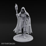 Torch Bearing Bell Ringing Human Cultist Miniature for Dungeons and Dragons, Pathfinder or other TTRPGs