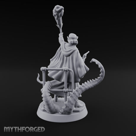 Torch Brandishing Human Monster Hunter Miniature for Dungeons and Dragons, Pathfinder or other TTRPGs