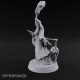Torch Brandishing Human Monster Hunter Miniature for Dungeons and Dragons, Pathfinder or other TTRPGs
