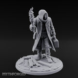Torch Raising Canister Lugging Human Arsonist Miniature for Dungeons and Dragons, Pathfinder or other TTRPGs