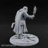 Torch Raising Canister Lugging Human Arsonist Miniature for Dungeons and Dragons, Pathfinder or other TTRPGs