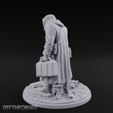 Torch Raising Canister Lugging Human Arsonist Miniature for Dungeons and Dragons, Pathfinder or other TTRPGs