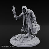 Torch Raising Canister Lugging Human Arsonist Miniature for Dungeons and Dragons, Pathfinder or other TTRPGs