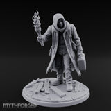 Torch Raising Canister Lugging Human Arsonist Miniature for Dungeons and Dragons, Pathfinder or other TTRPGs