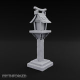 Torii-Crowned Tile-Roofed Japanese Shrine Lantern Post Miniature for Dungeons and Dragons, Pathfinder or other TTRPGs