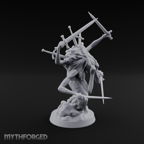 All Blades Drawn Tormentor Hecatoncheir Miniature for Dungeons and Dragons, Pathfinder or other TTRPGs