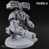 Grimdark Heavy Assault Exo-Armour Troopers Miniature for Dungeons and Dragons, Pathfinder or other TTRPGs