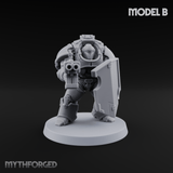 Grimdark Heavy Assault Exo-Armour Troopers Miniature for Dungeons and Dragons, Pathfinder or other TTRPGs