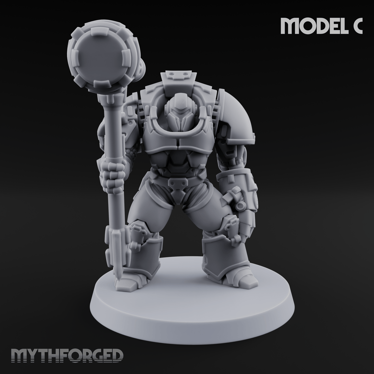 Grimdark Heavy Assault Exo-Armour Troopers Miniature for Dungeons and Dragons, Pathfinder or other TTRPGs