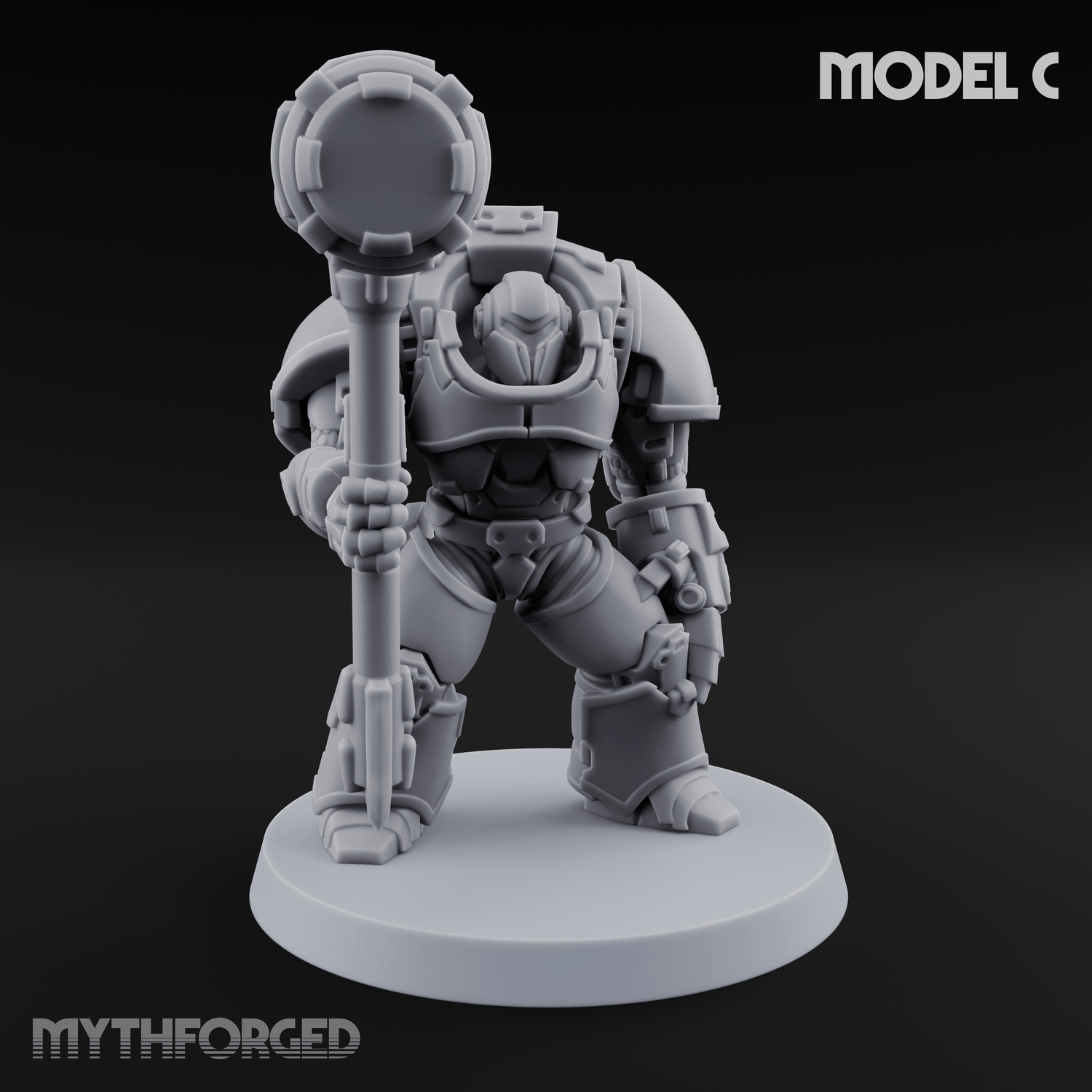 Grimdark Heavy Assault Exo-Armour Troopers Miniature for Dungeons and Dragons, Pathfinder or other TTRPGs
