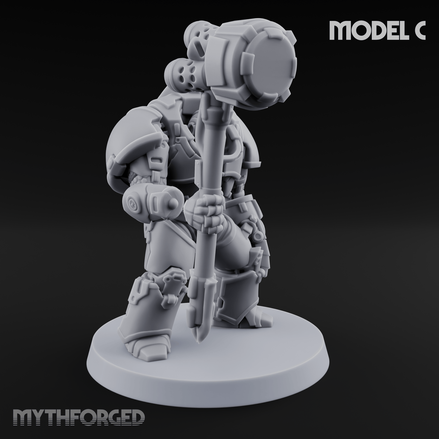 Grimdark Heavy Assault Exo-Armour Troopers Miniature for Dungeons and Dragons, Pathfinder or other TTRPGs