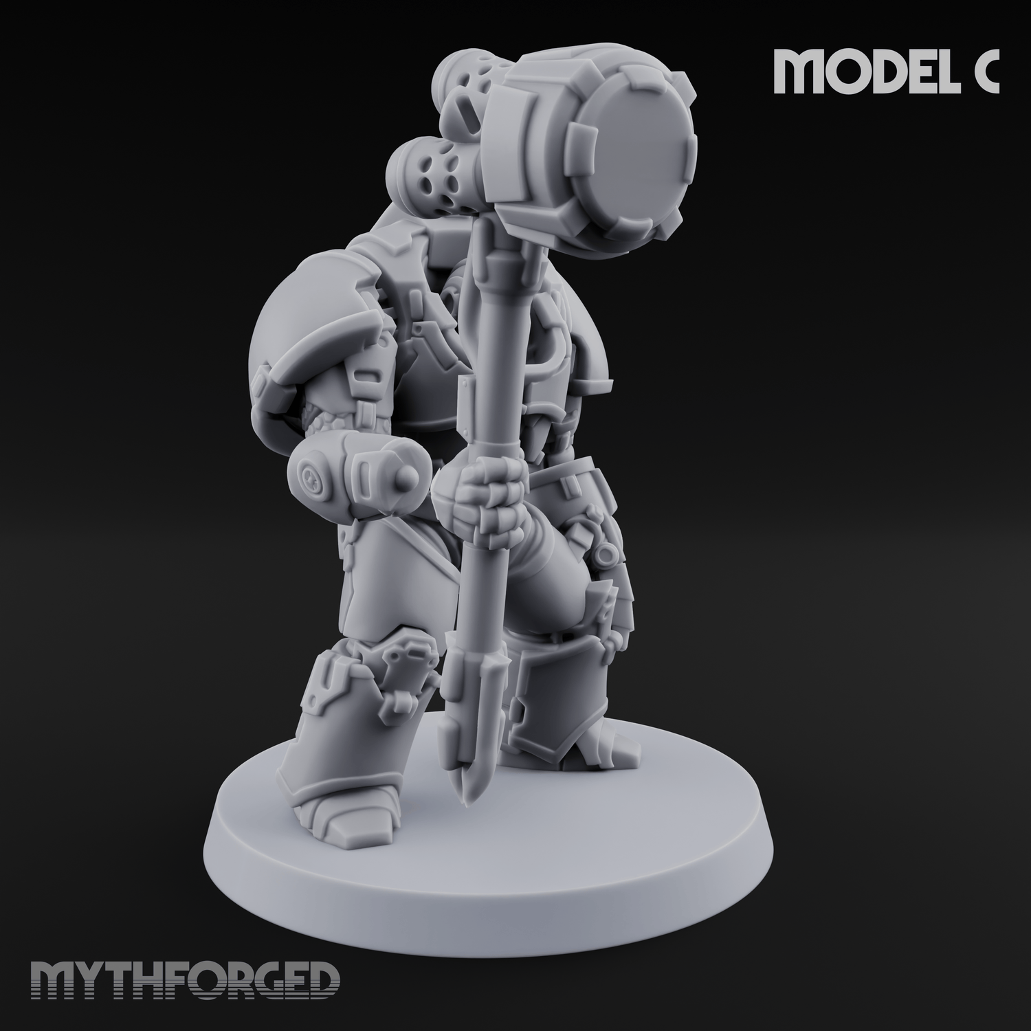 Grimdark Heavy Assault Exo-Armour Troopers Miniature for Dungeons and Dragons, Pathfinder or other TTRPGs